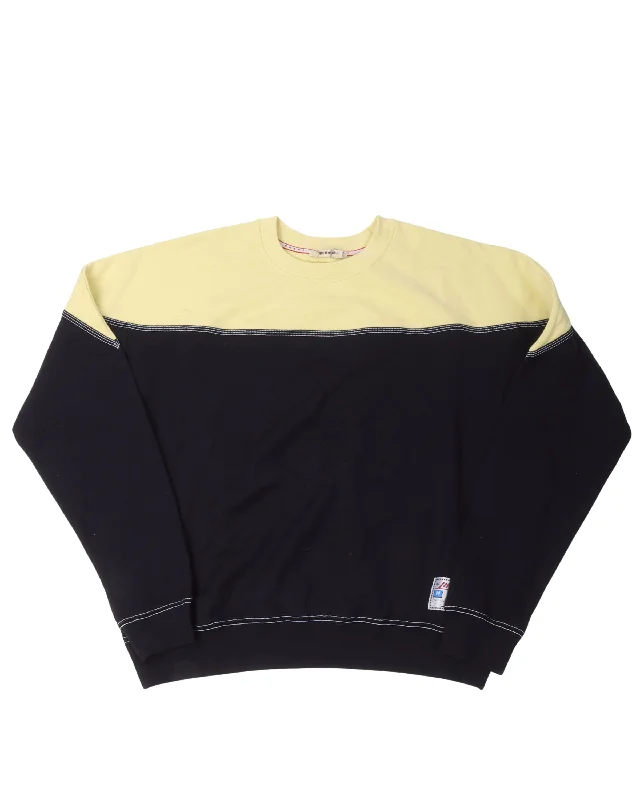 Color blocked Sweatshirt Hoodie with Frayed Bohemian Relaxed