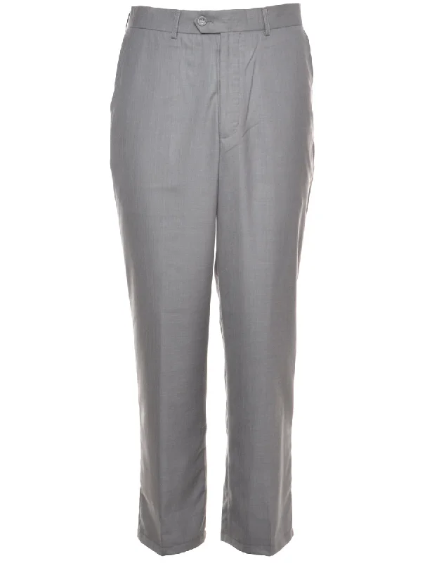 Beyond Retro Reworked Lewis Cropped Smart Trousers - W32 Trousers Velvet Soft