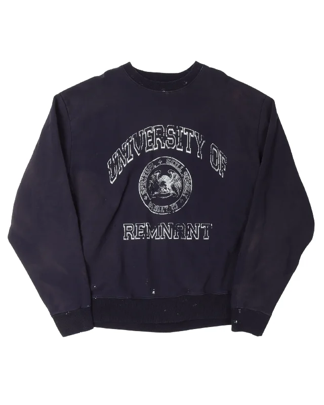 University of Remnant Sweatshirt Hoodie with High-Low Hem Asymmetrical Trendy