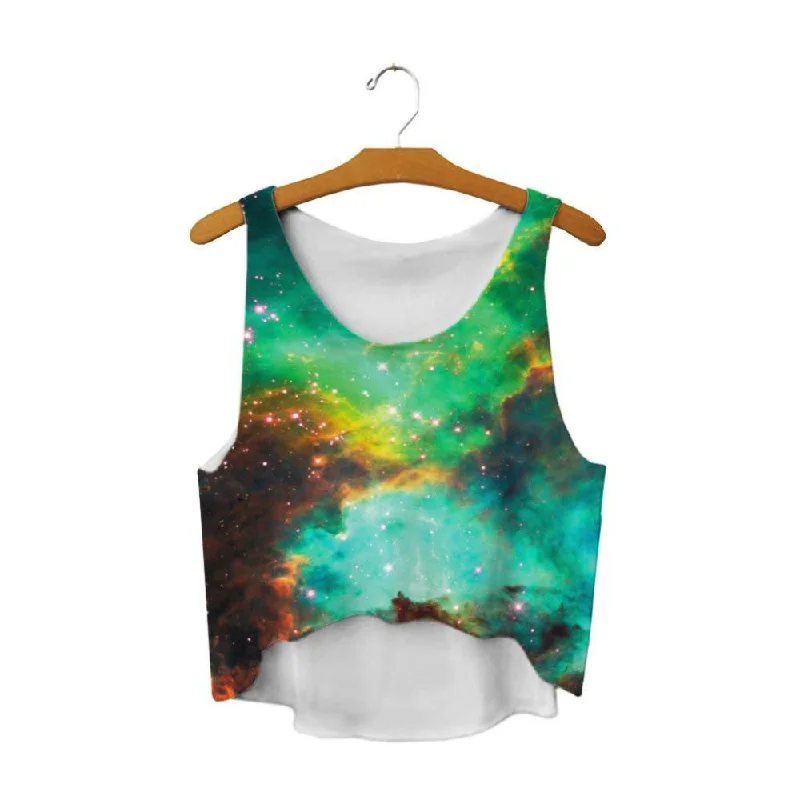 Galaxy Crop Top Lace Blend Ribbed Blend Corduroy Blend