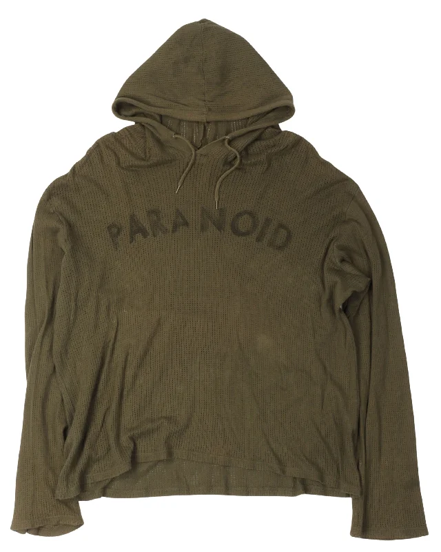 "Paranoid" Mesh Hoodie Hoodie with Back Slit Movement Comfort