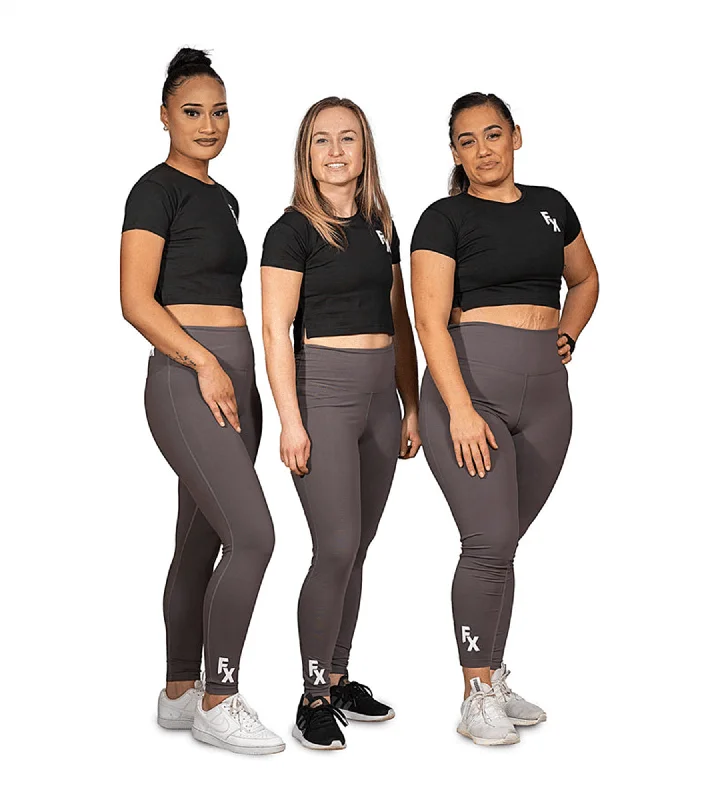 Fitnessfox Stone Grey Full Length Leggings Cozy Bootcut Leggings