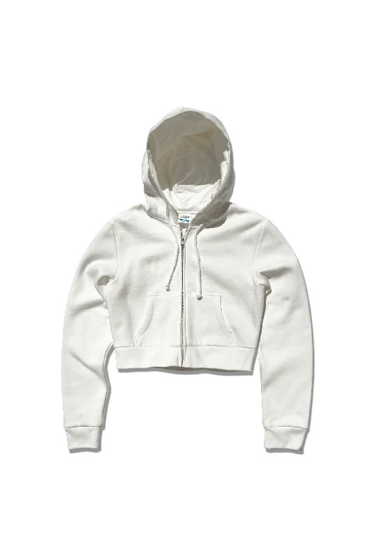 Ready to Dye Cropped Zip Up Drawstring Hoodie Hoodie Sweatshirt Pullover