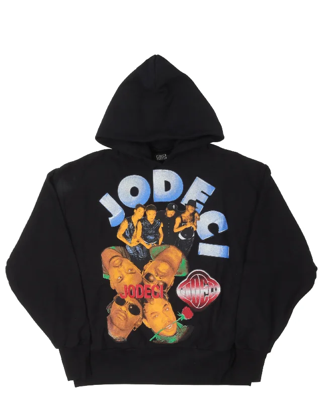 Reworked Vintage Jodeci Hoodie Hoodie with Zipper Placket Modern Functional