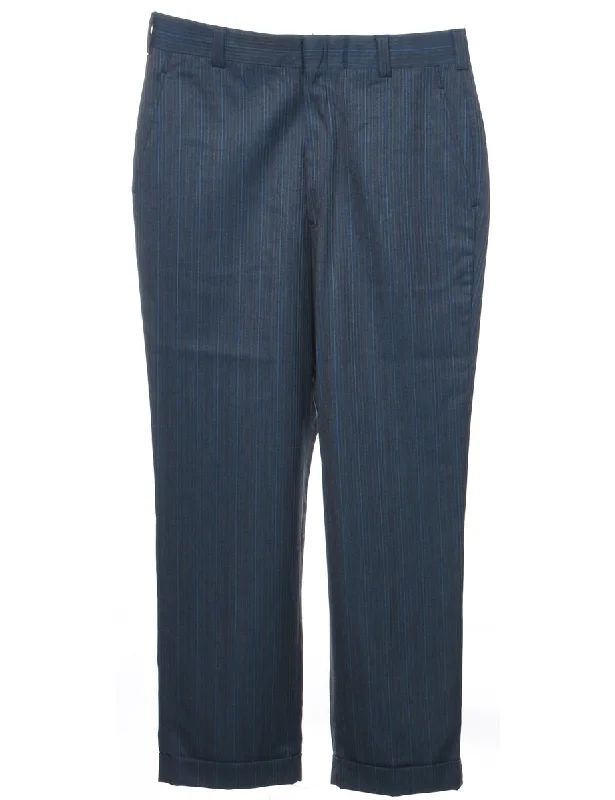 Striped Pattern Trousers - W34 L31 Trousers stylish modern