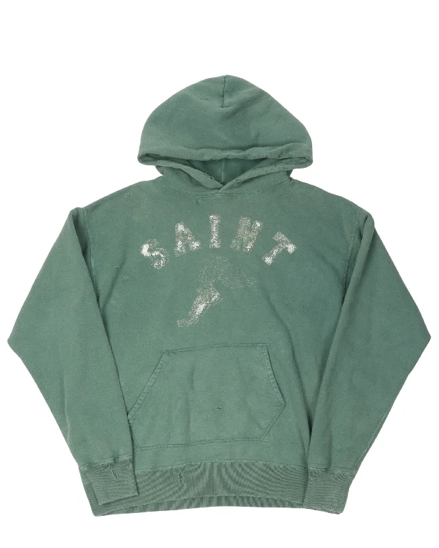 Holy Relics Distressed Hoodie Hoodie with Longline Fit Extended Stylish