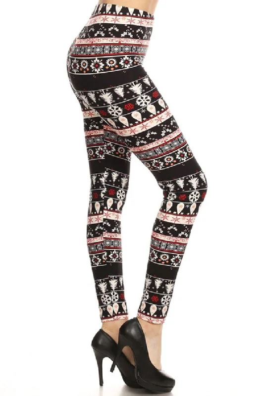 Dark Winter Isle Design Leggings Comfortable Running Leggings