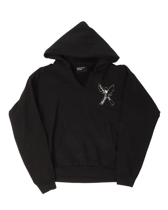 Nouveau Logo Hoodie Hoodie with Ribbed Neckline Snug Warm
