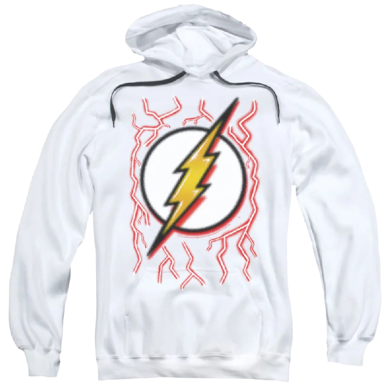 Flash, The Airbrush Bolt - Pullover Hoodie Over Sleeve Pullover