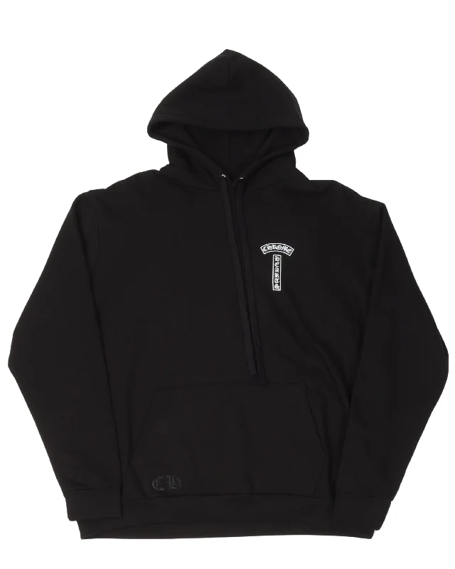 T Bar Logo Hoodie Hoodie with Cropped Fit Short Trendy