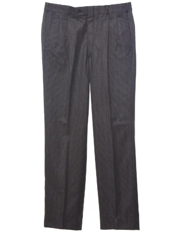 Striped Pattern Trousers - W33 L33 Trousers fashionable trendy