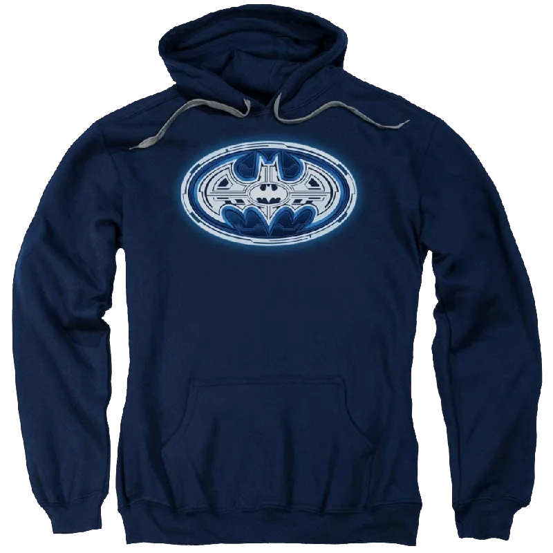 Batman Cyber Bat Shield - Pullover Hoodie Cap Sleeve Casual