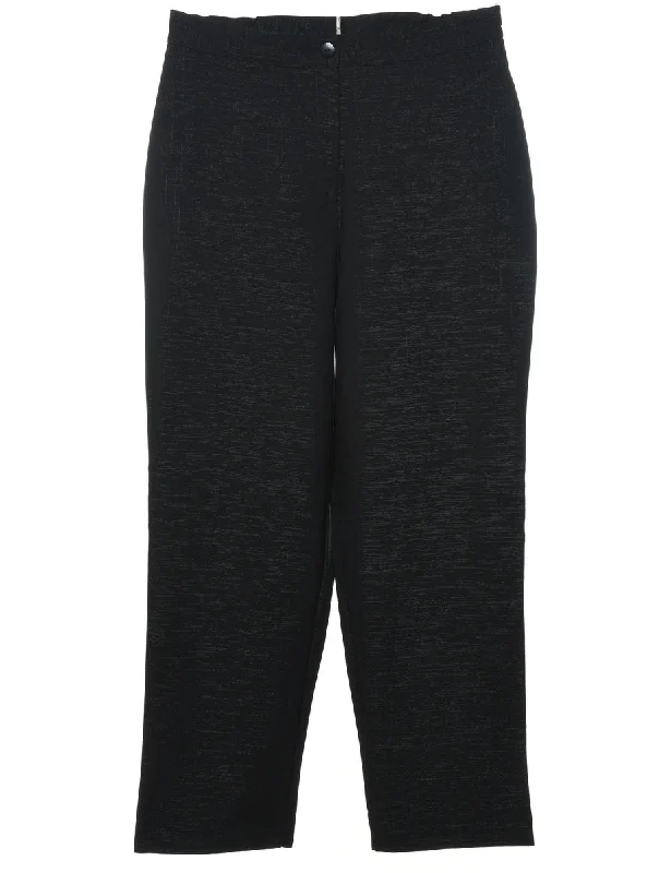 Black Classic Tapered Trousers - W34 L29 Trousers fashionable trendy