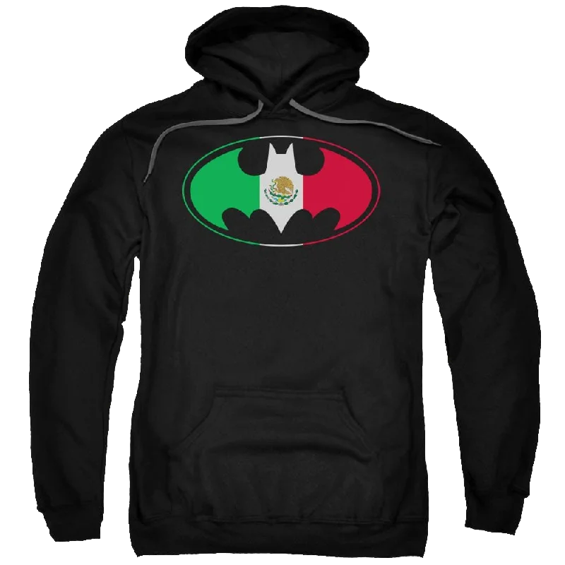 Batman Mexican Flag Shield - Pullover Hoodie Thick Cable Knit