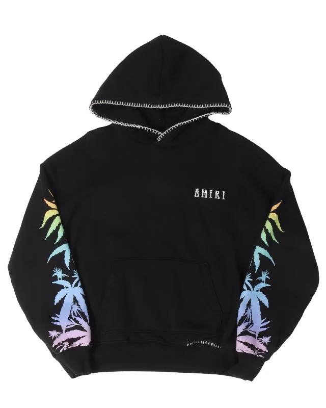 Eternal Happiness Embroidered Hoodie Hoodie with Camouflage Military Edgy