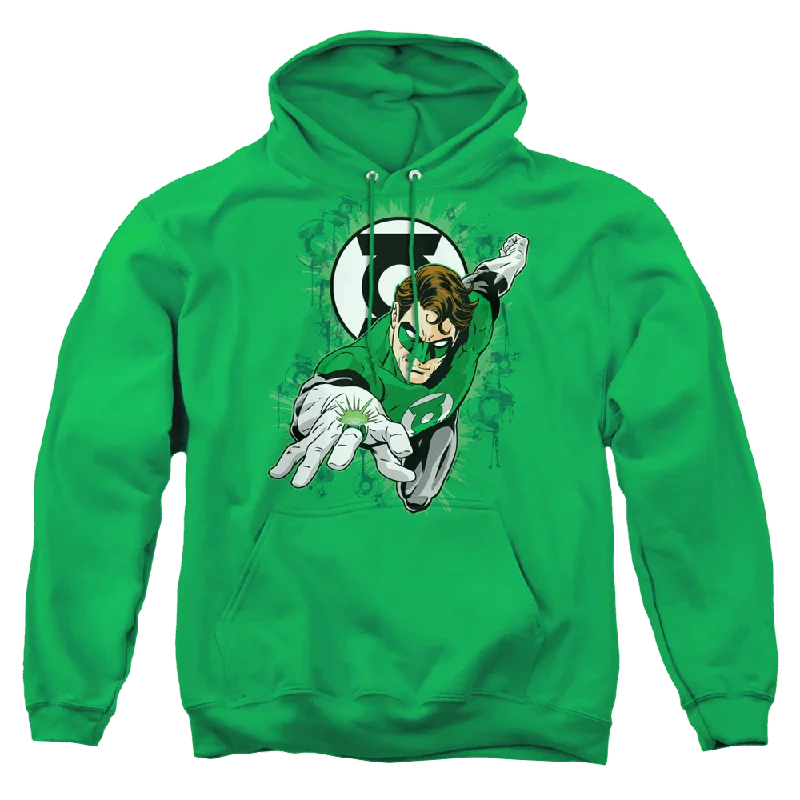 Green Lantern Ring First - Pullover Hoodie Wide Sleeve Pullover