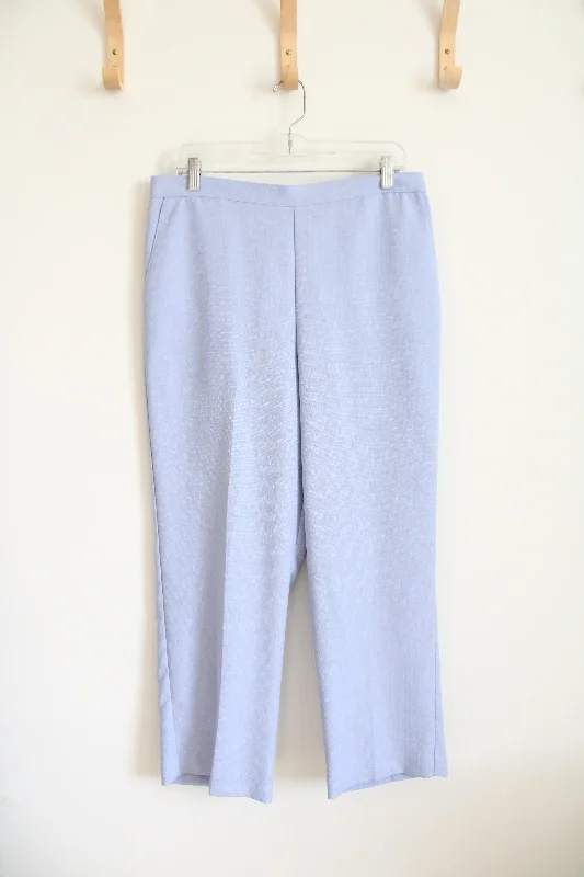 Alfred Dunner Periwinkle Elastic Waist Trouser Pants | 14 Trousers Lace Delicate