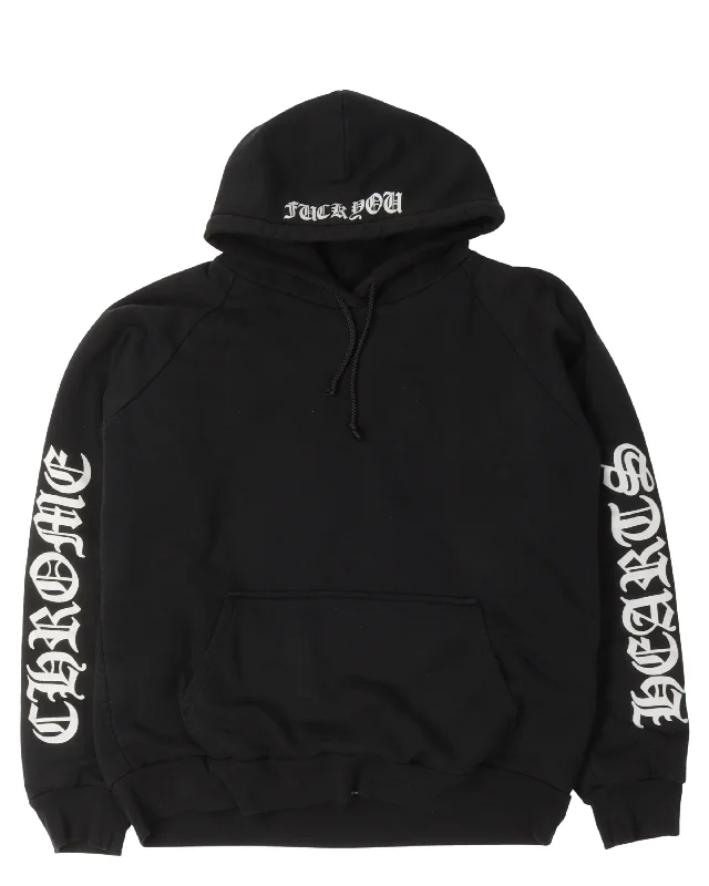 Thermal Horseshoe Logo Hoodie Hoodie with Side Slits Relaxed Casual