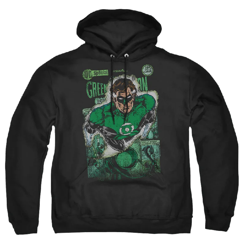 Green Lantern Green Lantern #1 Distress - Pullover Hoodie Cold Shoulder Design