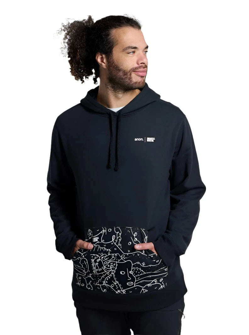Anon Shantell Martin Pullover Hoodie 2023 Hoodie with Raw Hem Edgy Unfinished