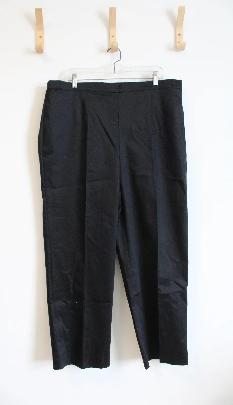 NEW Alfred Dunner Classic Fit Black Trouser Pants | 20W Trousers Chinos Classic
