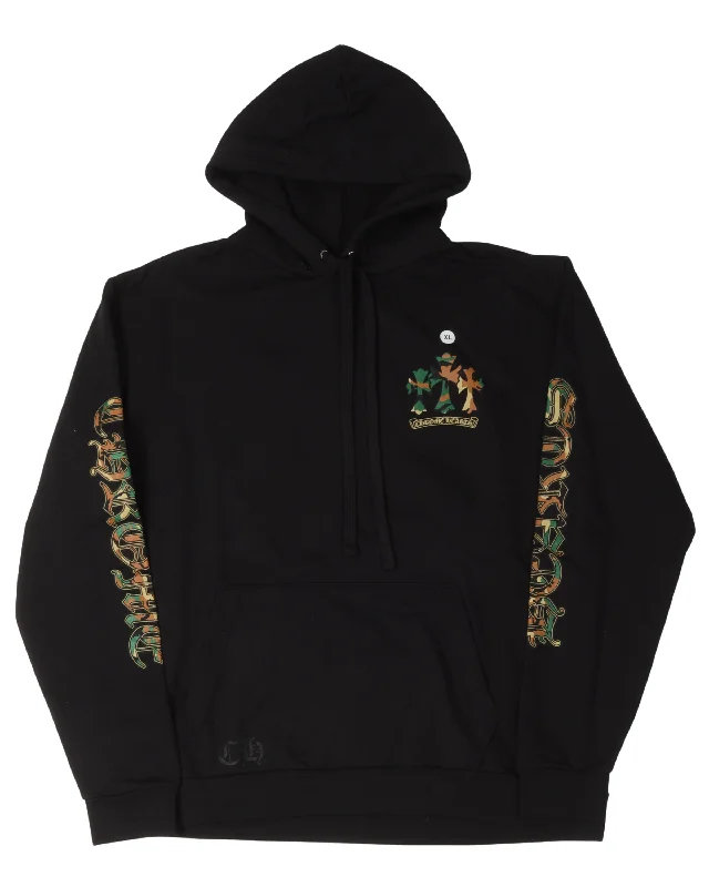 Camouflage Cemetery Cross Horseshoe Hoodie Hoodie with Emblem Brand Identity
