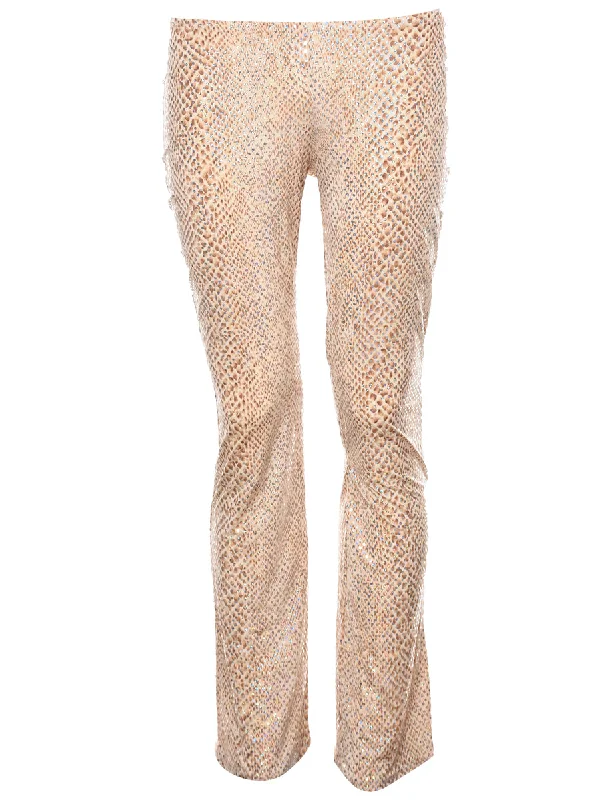 Animal Print Trousers - W26 L31 Trousers cozy comfortable