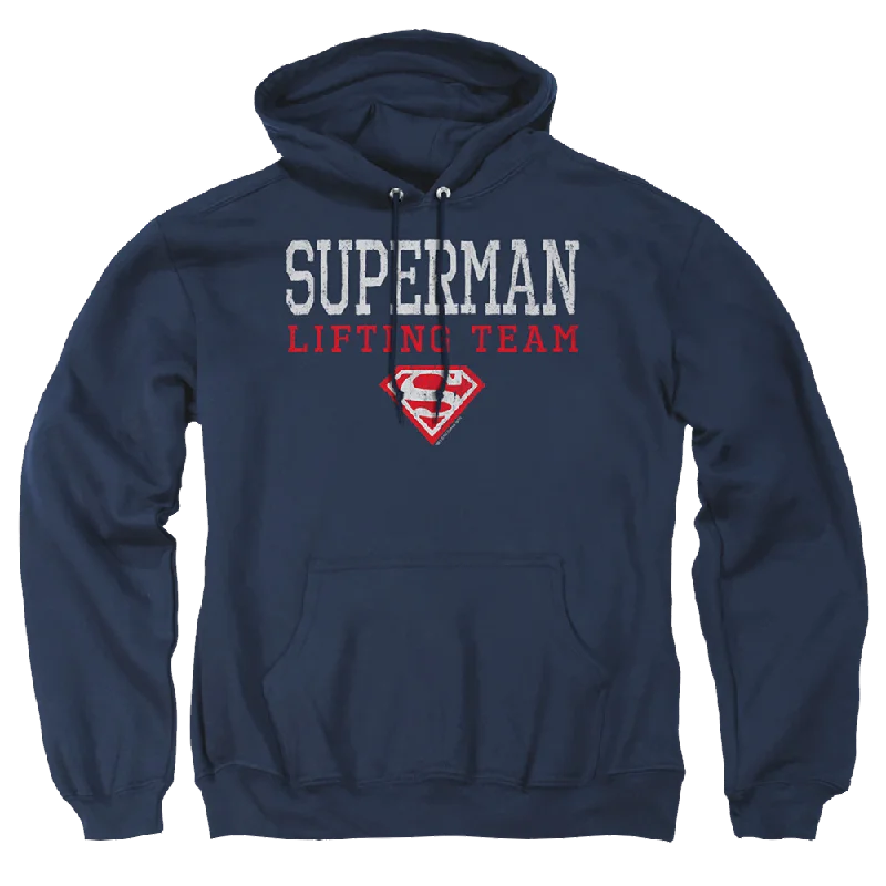 Superman Lifting Team - Pullover Hoodie Textured Knit Design