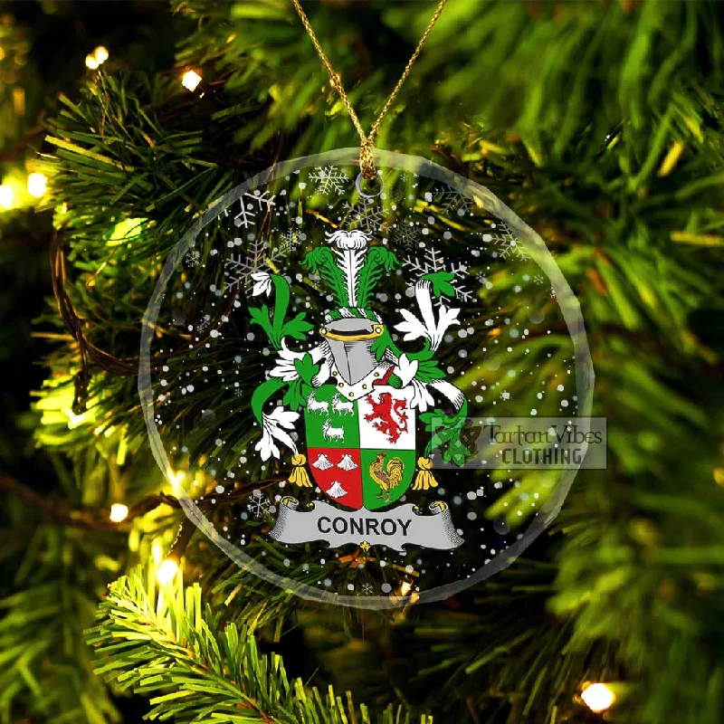 Conroy Green Irish Clan Christmas Glass Ornament with Coat of Arms Parka Anorak Hoodie Conroy Green Irish Clan Christmas Glass Ornament with Coat of Arms Parka Anorak Hoodie