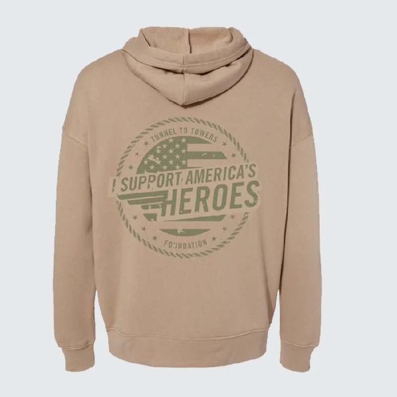 T2T Heroes Hoodie (Tan) CLEARANCE Hoodie with Stripes Bold Sporty
