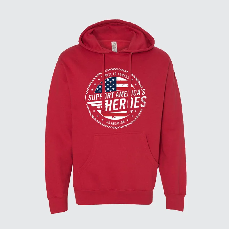 T2T Heroes Hoodie – Unisex (Red) CLEARANCE Hoodie with Fur Luxurious Winter