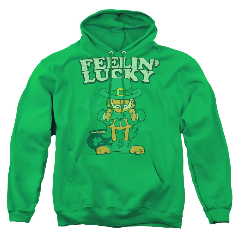 Garfield Feelin Lucky - Pullover Hoodie Square Neck Pullover