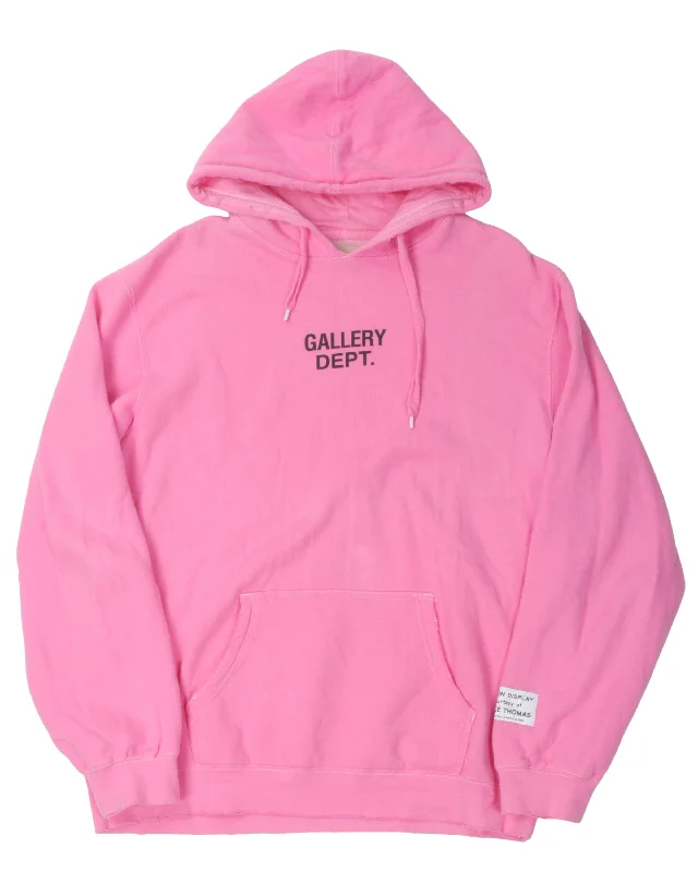 Small Logo Hoodie Hoodie with Set-In Sleeves Structured Classic