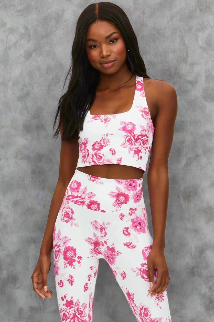 Beach Riot Katya Gym Desert Garden Crop Top as seen on Chloe Sims Plaid Crop Top Polka Dot Checkered