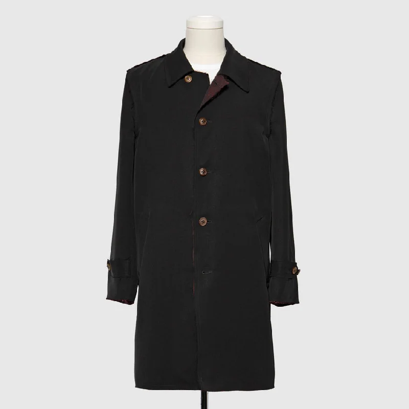 BLACK Comme des Garçons Coat (Black/Burgundy) Anorak Windbreaker Fleece