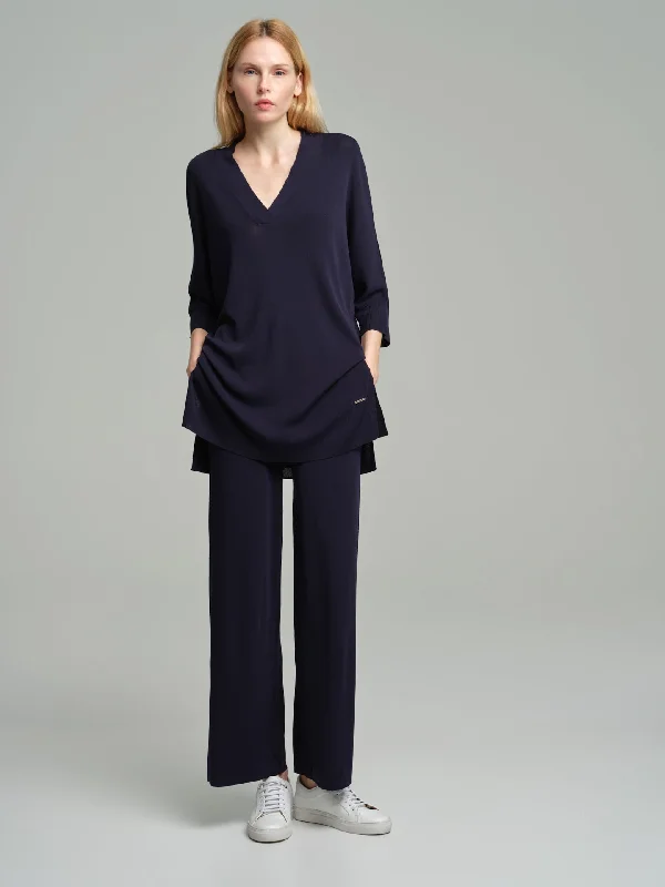 Fancy-knitted trousers Trousers Leisure Comfortable