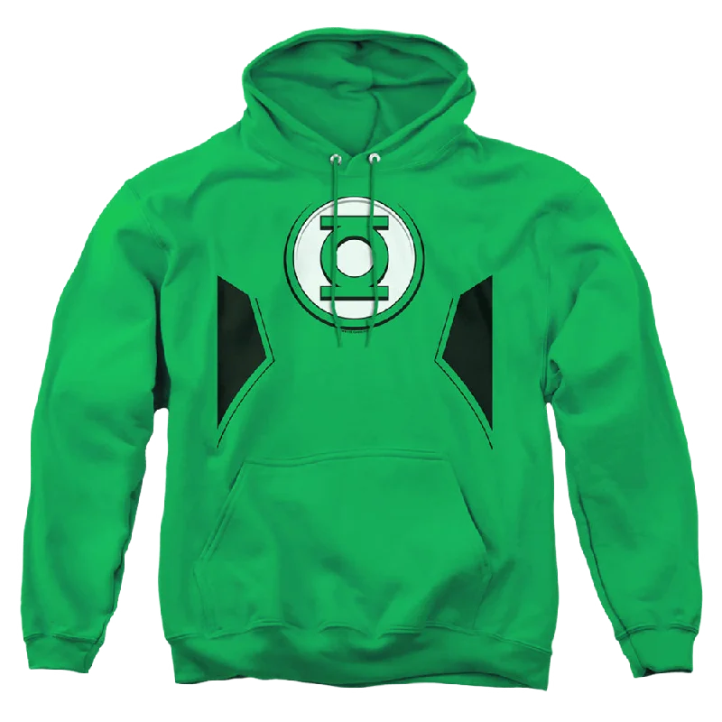 Green Lantern New Gl Uniform - Pullover Hoodie Scalloped Neck Pullover