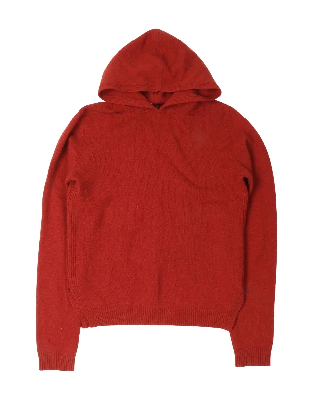 FW21 GETHSMANE Cashmere Blend Knit Hoodie Hoodie with Hem Drawcord Adjustable Customizable