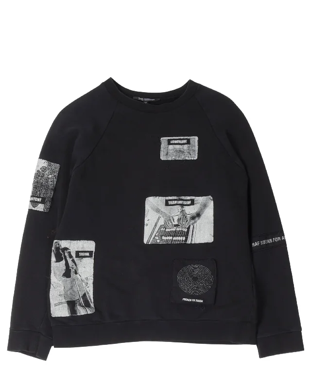 SS05 "History of The World" Avantgarde Patch Sweatshirt Hoodie with Color Block Contrast Stylish