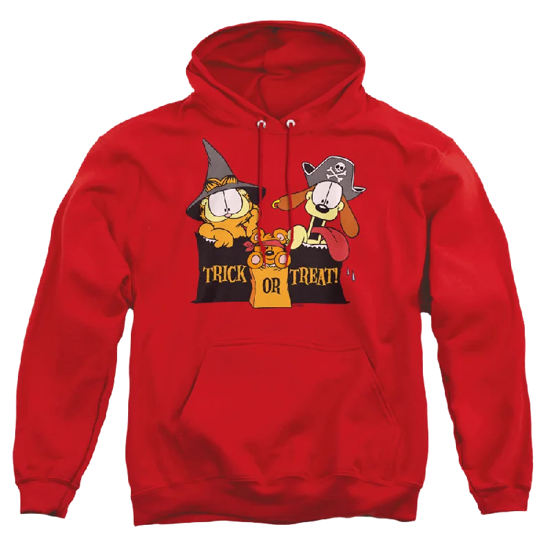 Garfield Trick Or Treat - Pullover Hoodie Cable Knit Chunky