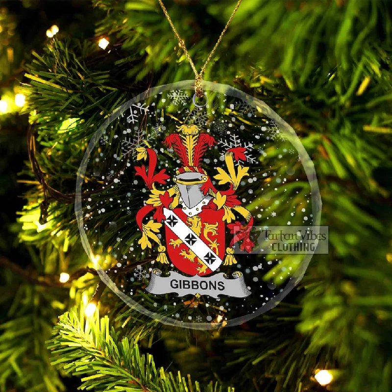 Gibbons Irish Clan Christmas Glass Ornament with Coat of Arms Anorak Windbreaker Fleece Gibbons Irish Clan Christmas Glass Ornament with Coat of Arms Anorak Windbreaker Fleece