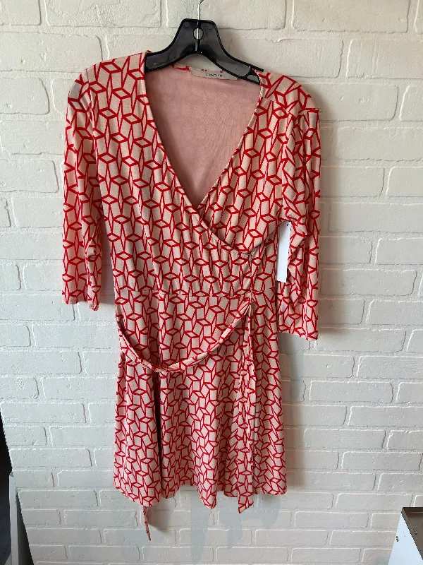 Dress Casual Midi By 41 Hawthorn In Pink & Red, Size: S Stylish Striped Midi Dress