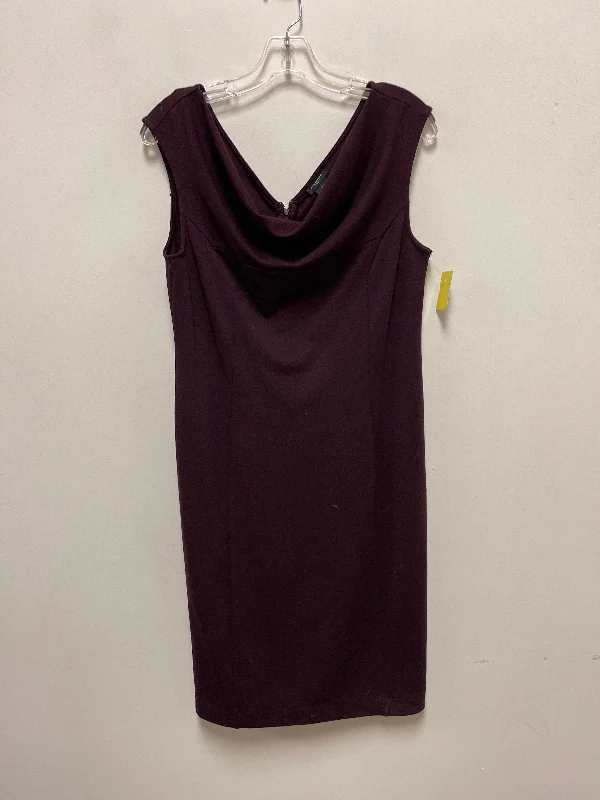 Dress Casual Midi By Ann Taylor In Purple, Size: S Stylish Vintage Midi Dress