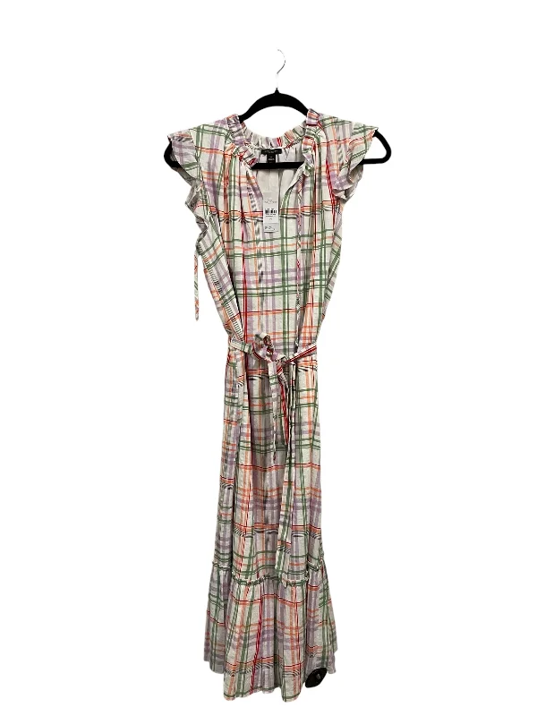 Dress Casual Midi By Ann Taylor In White, Size: M Cozy A-Line Midi Dress