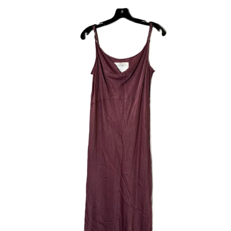 Dress Casual Midi By Anthropologie In Purple, Size: L Elegant V-Neck Midi Dress