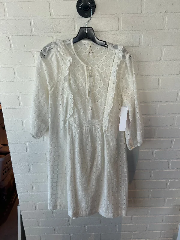 Dress Casual Midi By Anthropologie In White, Size: S Trendy Bodycon Midi Dress