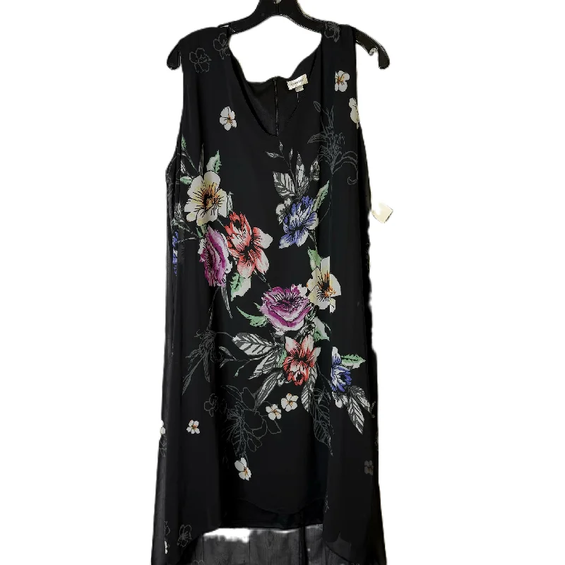 Dress Casual Midi By Avenue In Black, Size: 18 Stylish Color Block Midi Dress