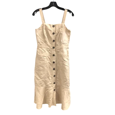 Dress Casual Midi By Banana Republic In Beige, Size: Xs Fashionable Polka Dot Midi Dress