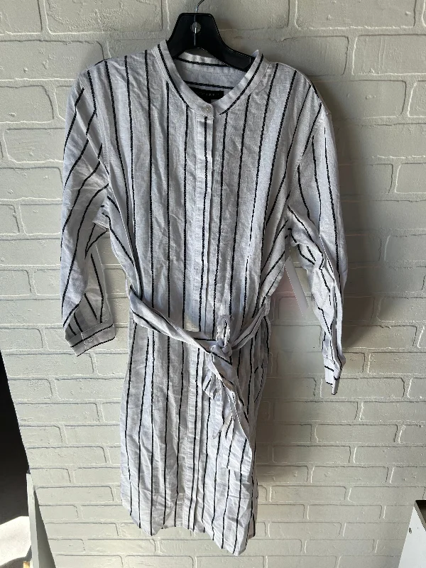 Dress Casual Midi By Banana Republic In Black & White, Size: M Elegant Maxi-Midi Hybrid Dress Dress Casual Midi By Banana Republic In Black & White, Size: M Elegant Maxi-Midi Hybrid Dress