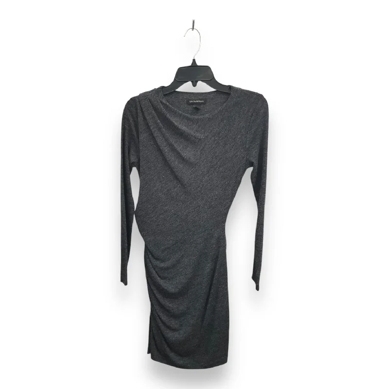 Dress Casual Midi By Banana Republic In Grey, Size: S Trendy Floral Wrap Midi Dress
